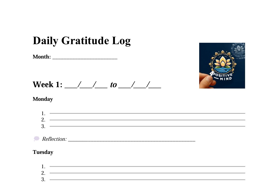 Gratitude Log Template